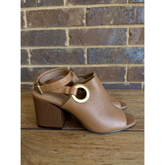 Calvin Klein Adria Tan Heeled Sandals Size 7 US - Picture 2 of 12